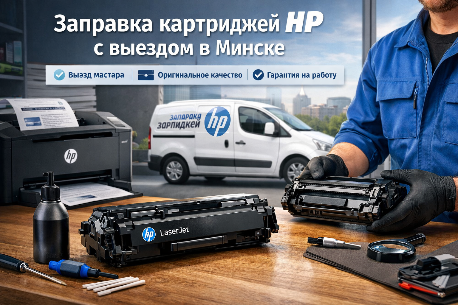 Заправка картриджей HP с выездом в Минске
